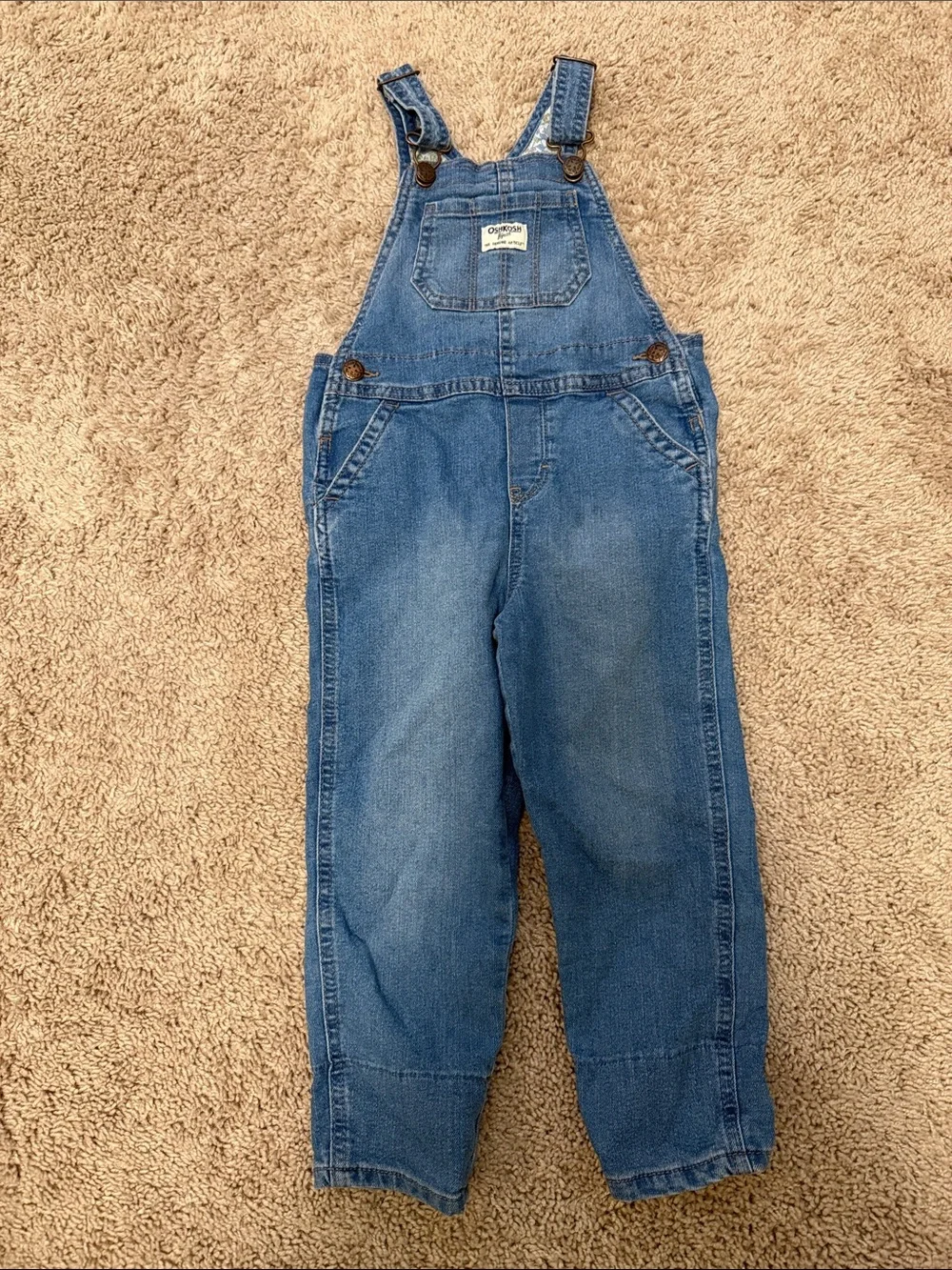OshKosh B'gosh Kids Medium Blue Denim Overalls size 4T